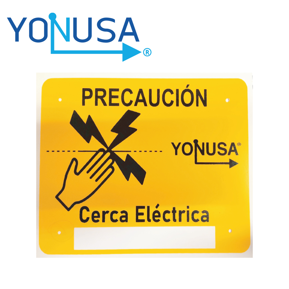Letrero Precaucion Alto Voltaje para Colocar en Cerca Eléctrica
