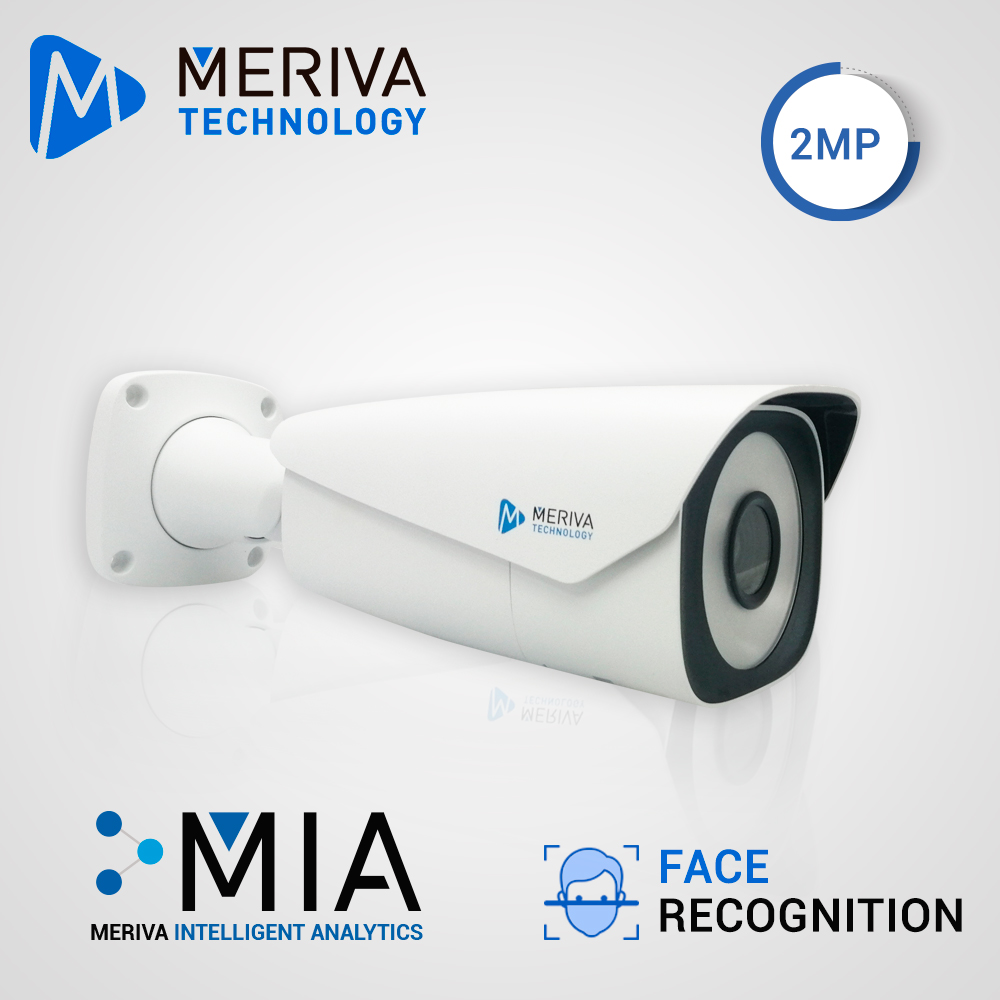 Cámara IP Bullet Meriva Technology MAFR-200 / 2MP / H.265+ / Lente Motorizado 7 - 22MM / 10M LED / IP67 / Metálica / 12