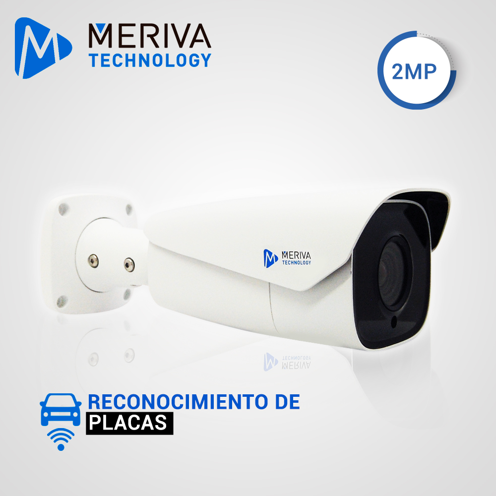 Cámara IP Bullet LPR Meriva Technology MAPR-200 / 2MP / H.265+ / Lente Motorizado 7 - 22MM / 70 - 100M IR / IP67