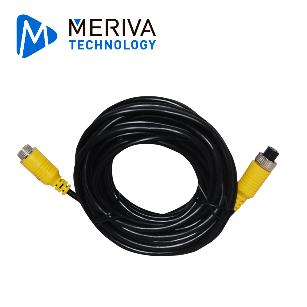 Cable DIN de Aviacion Serie ECO Meriva Technology MBCE70 / 4 Pines / 7 Metros / Compatible con Cámaras AHD