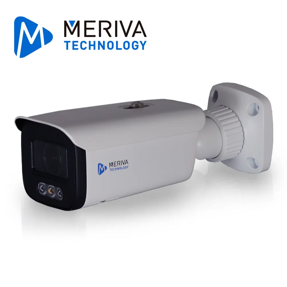 Cámara IP bullet Meriva Technology MOB-600ZS4D / 6MP / H.265+ / lente motorizado 2.8 - 12MM / iluminación dual (30 - 50M IR / 30 - 40M LUZ calida) / IP67 / metálica / 12 VCD / PoE / microfono integrado / soporta micro SD hasta 256 GB (no incluida) / entrada de audio / microfono integrado / MIA 2.0 / ONVIF / video estructurado intrusion - cruce de linea - objeto perdido o abandonado
