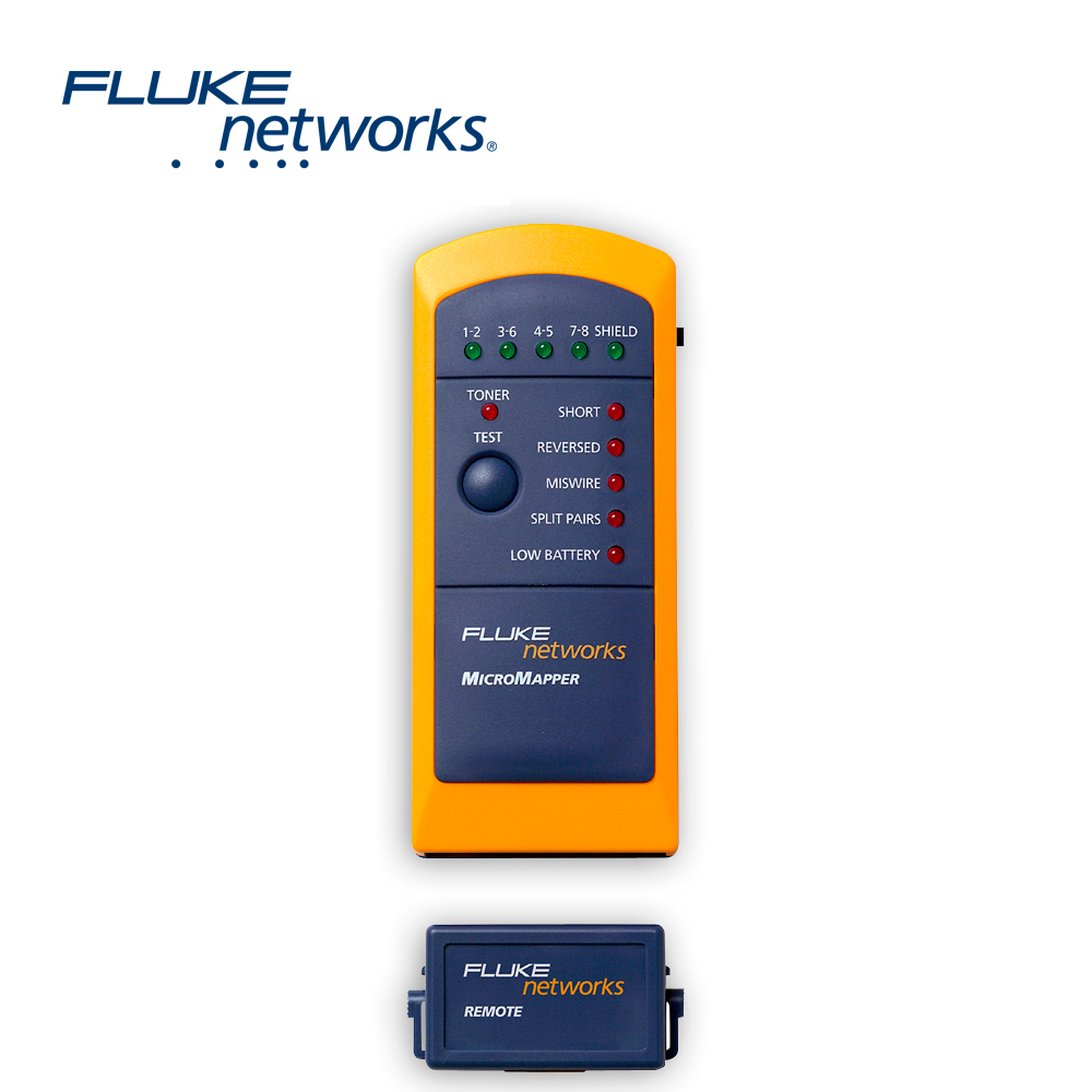 Probador de Mapas de Cableado de PAR Trenzado Fluke Networks MT-8200-49A MICROMAPPER-MICROMAPPER Remote para UNA