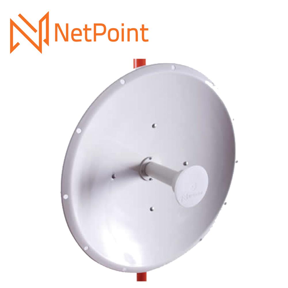 Antena Parabolica Direccional Netpoint NP-3 4.9-6.2 GHz 37 DB 120CM de Diametro PTP