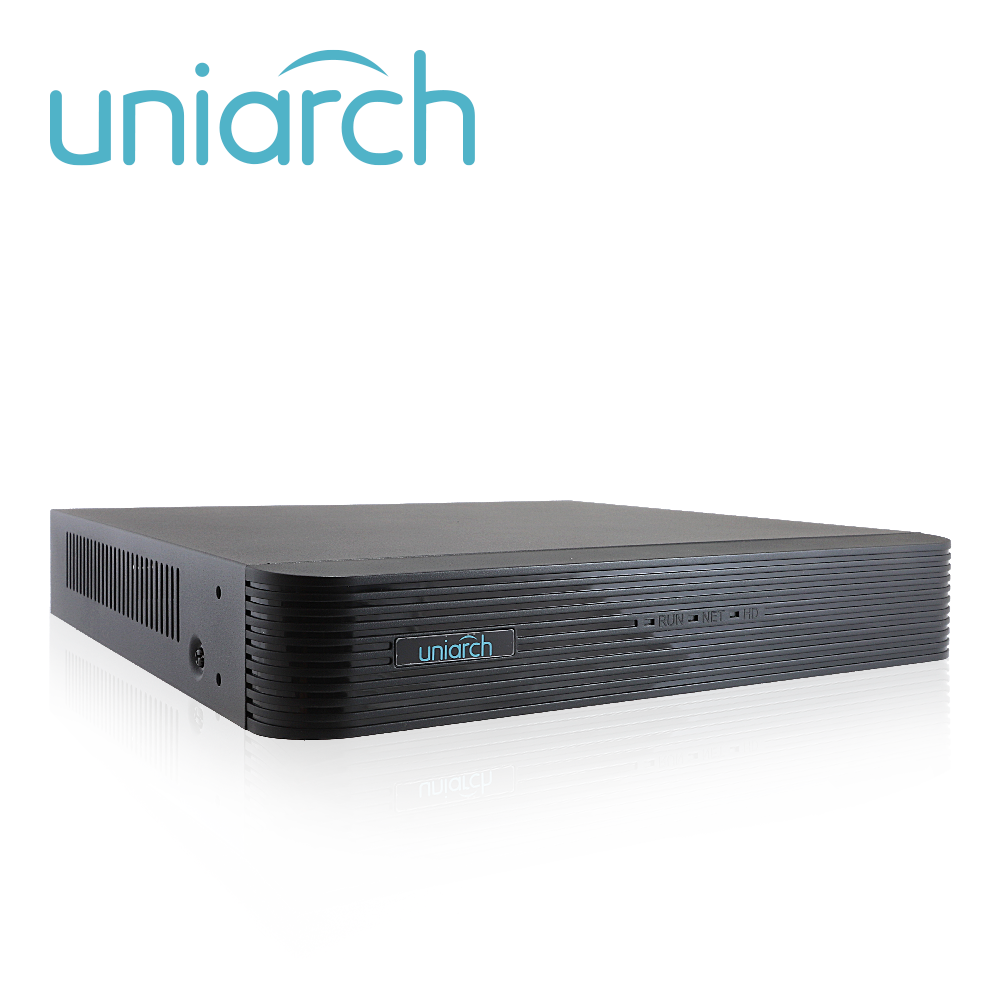 NVR Uniarch NVR-108E2-P8 / 8 Canales / 8 Canales PoE / Capacidad 1 Disco Duro de 6 TB / Salida HDMI / Salida VGA