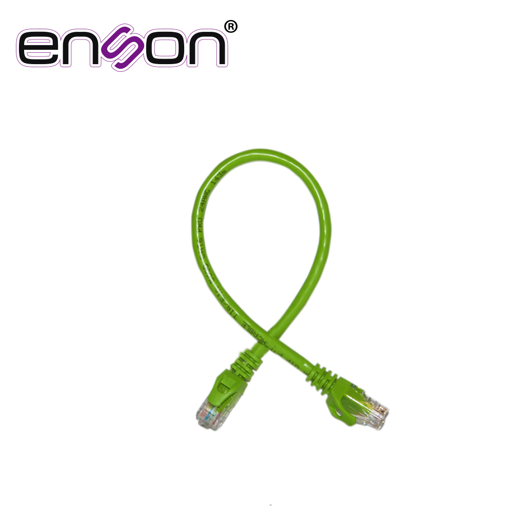 Patchcord UTP Enson P6003E CAT6 30CM Verde Serie Epro 100-II 100 por Ciento Cobre para Mejor Identificacion de