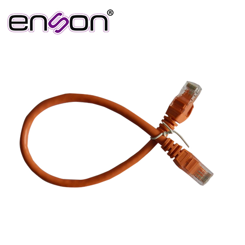 Patchcord UTP Enson P6003O CAT6 30CM Naranja Serie Epro 100-II 100 por Ciento Cobre para Mejor Identificacion de
