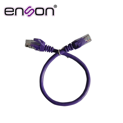 Patchcord UTP Enson P6003P CAT6 30CM Morado Serie Epro 100-II 100 por Ciento Cobre para Mejor Identificacion de