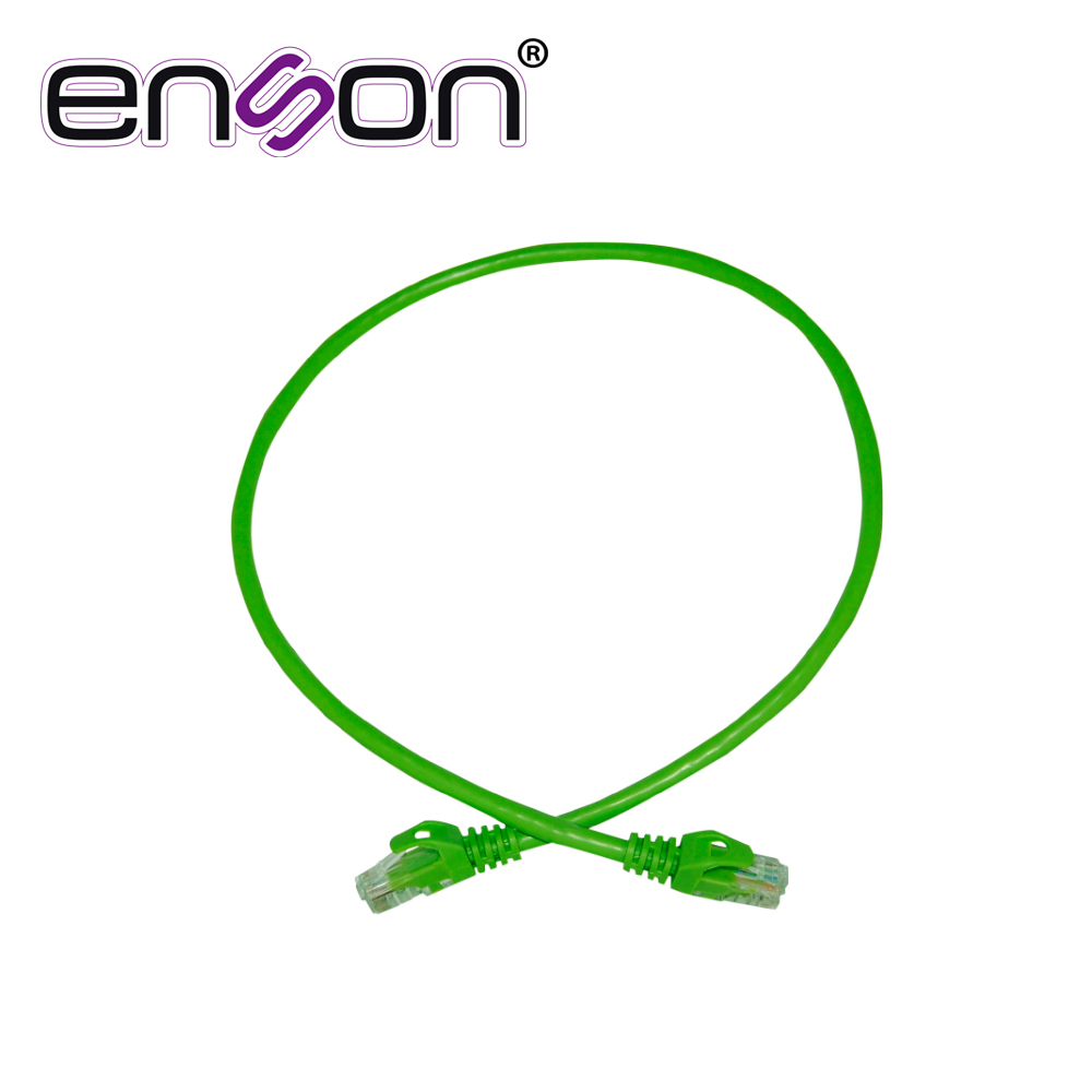 Patchcord UTP Enson P6006E CAT6 60CM Verde Serie Epro 100-II 100 por Ciento Cobre para Mejor Identificacion de