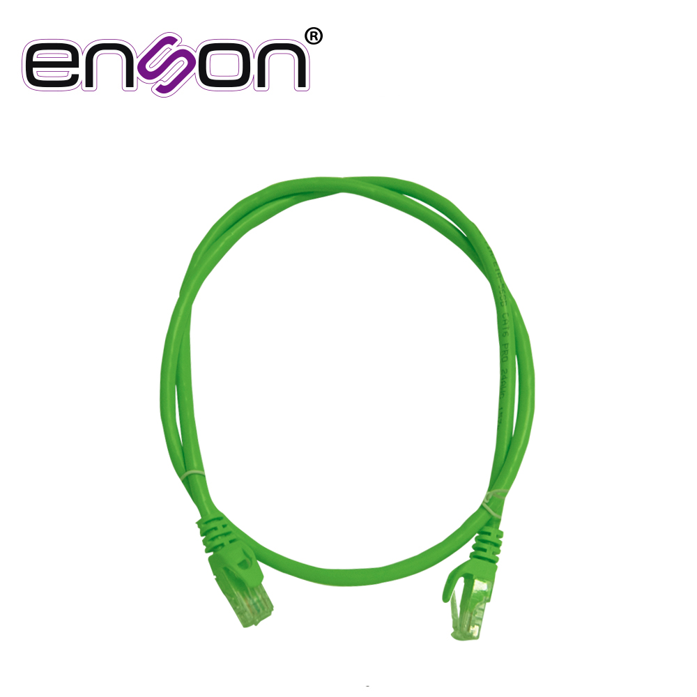 Patchcord UTP Enson P6009E CAT6 90CM Verde Serie Epro 100-II 100 por Ciento Cobre para Mejor Identificacion de