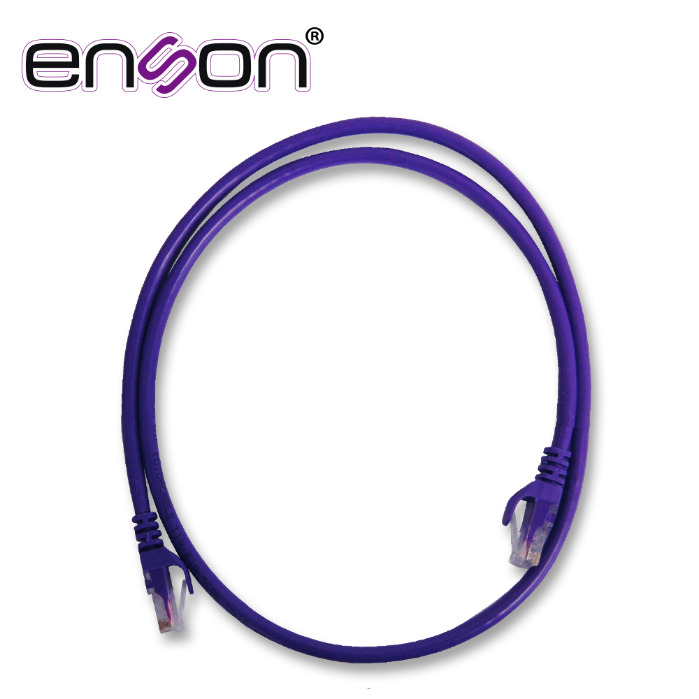 Patchcord UTP Enson P6009P CAT6 90CM Morado Serie Epro 100-II 100 por Ciento Cobre para Mejor Identificacion de