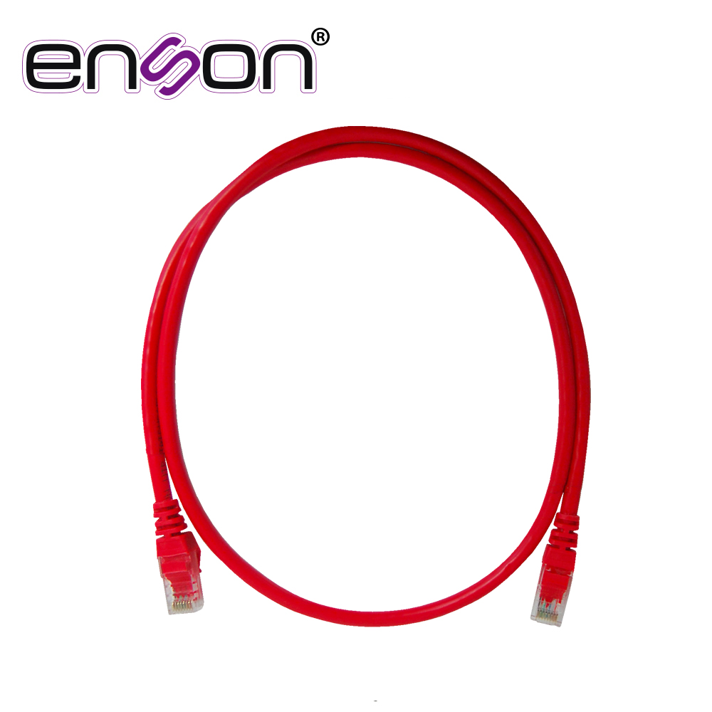 Patchcord UTP Enson P6009R CAT6 90CM Rojo Serie Epro 100-II 100 por Ciento Cobre para Mejor Identificacion de