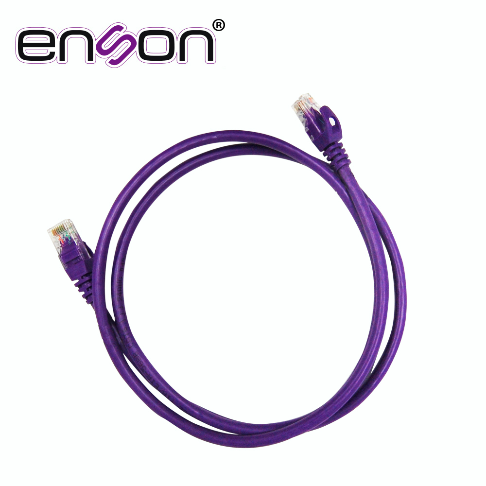 Patchcord UTP Enson P6012P CAT6 120CM Morado Serie Epro 100-II 100 por Ciento Cobre para Mejor Identificacion de