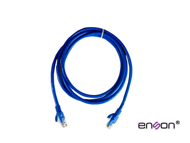 Patchcord UTP CAT6 Enson P6P30 Serie PRO-II Calibre 24 AWG de 3 Metros Forro PVC Color Azul para USO en Interiores para