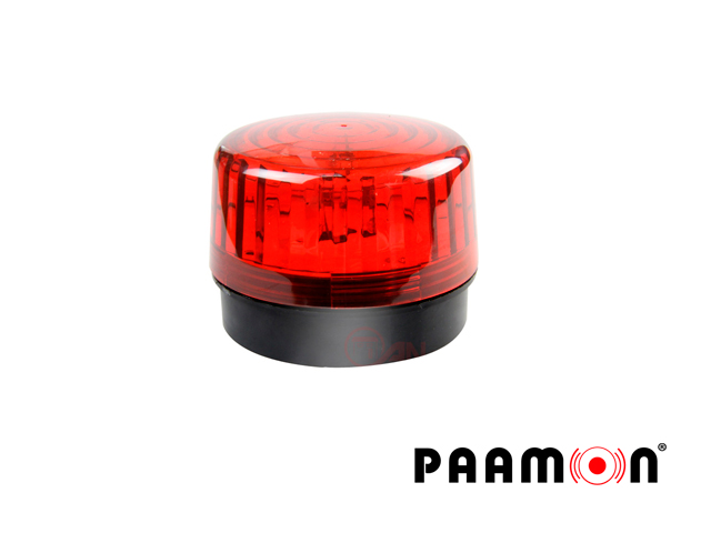 Estrobo Color Rojo Paamon PAM-LED2 Ultra Potente con Leds Individuales/ Alambrico/ Material ABS de Alto Impacto