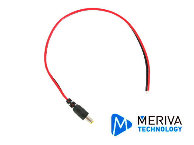 Conector Pigtail Extra Largo Macho Meriva Technology Pigtail C-MACHO / Conexión de Corriente para Cámaras Analogicas HD
