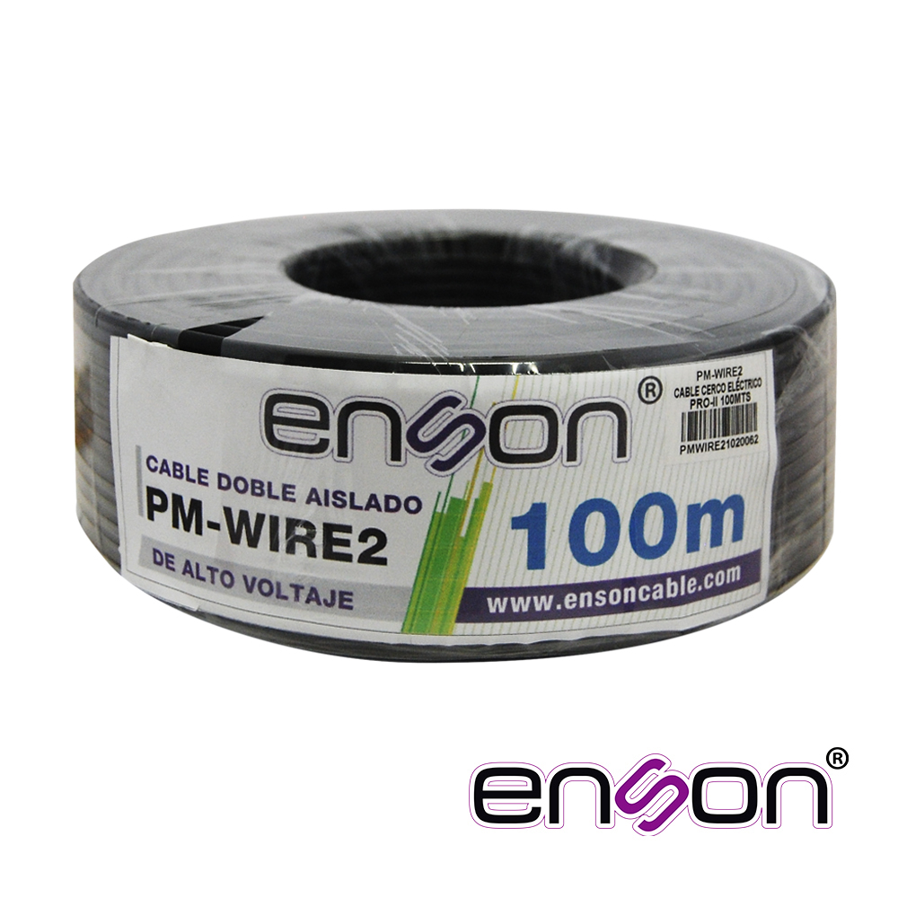 Cable Doble Aislado Enson PM-WIRE2 para Conexión de Cercas Electrificadas, Doble Aislante para Mejor Protección en