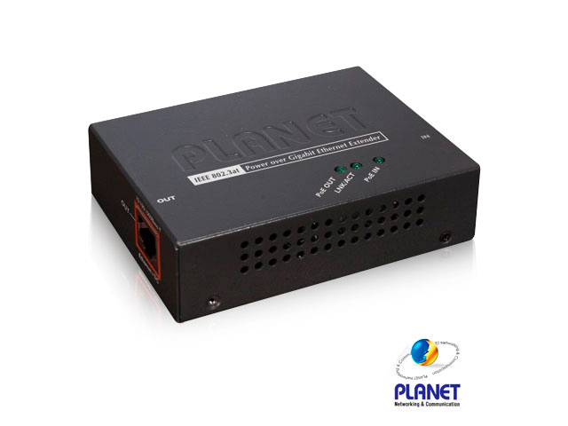 Extensor Hpoe Planet POE-E201/ 1 Puerto Entrada RJ45 10/100/1000 Mbps Alimentación PoE Af/At/ 1 Puerto Salida RJ45