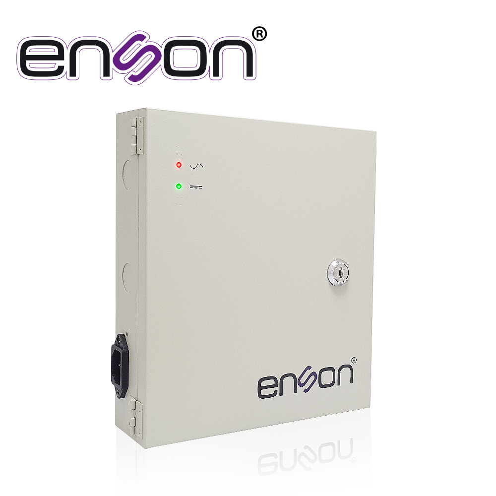 Fuente de Poder Tipo Caja Enson PSB-1218 12VDC 10A 18 Canales de 0.5A Cada UNO Ideal para CCTV y Control de Acceso
