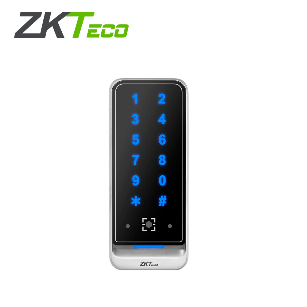 Lector con Teclado, RFID 125KHZ y Codigos QR de Zkteco QR600-VK-E Fabricado en Metal Compatible con la APP Movil de