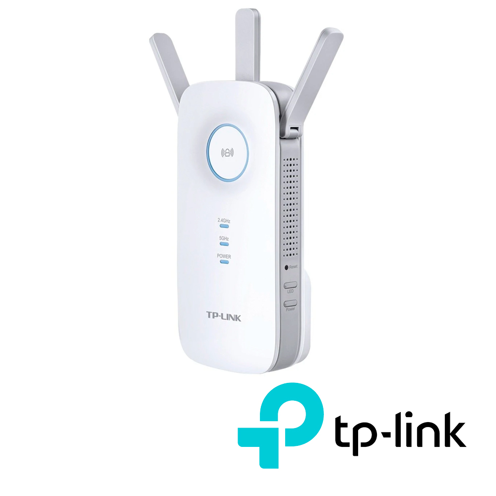 Extensor de Cobertura Wi-Fi / TP-LINK RE450 AC1750 / Puerto RJ-45 10/100/1000MBPS / Enchufado a Pared / 3 Antenas