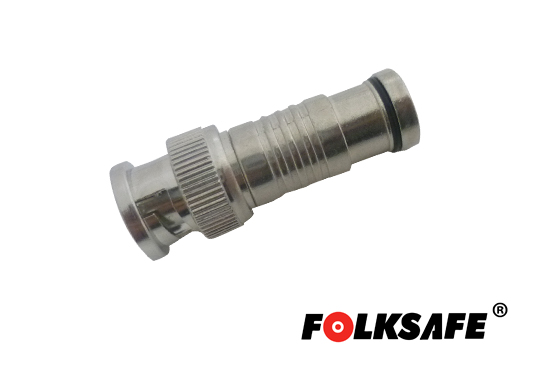 Conector Folksafe RG59 Compresion BNC Macho, Diseñado para Rapida Conexión, Requiere Pinza para Compresion CBAH1ALT01