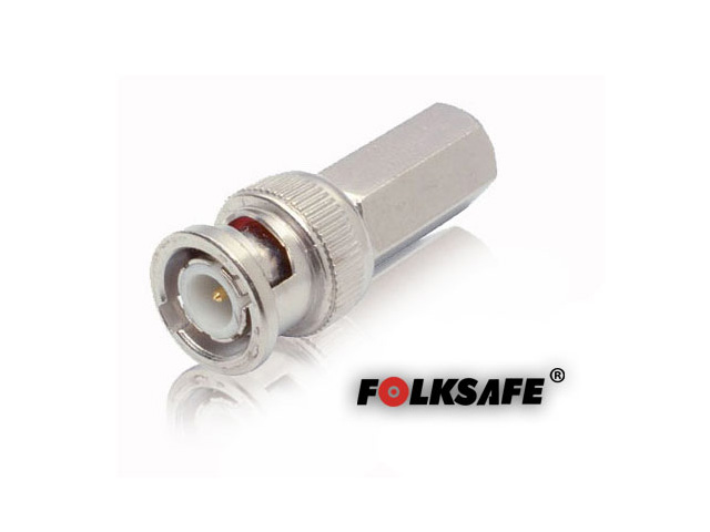 Conector RG59 Enroscar, BNC Macho Hexagonal Folksafe, NO Requiere Herramienta Especializada para Instalación, Utilizar