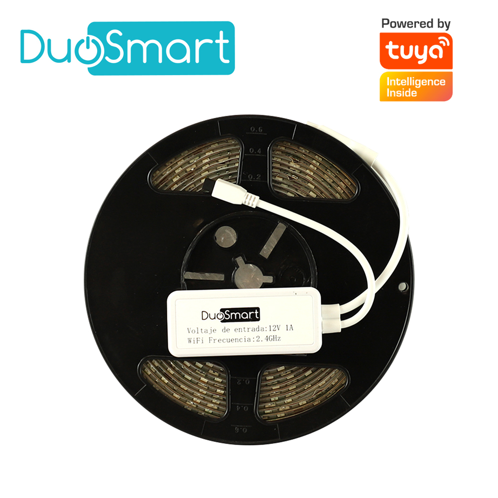 Tira LED de 5 Metros Multicolor RGB WiFi 2.4GHZ Duosmart S30 Compatible con Alexa y Google Home con Temporizadores