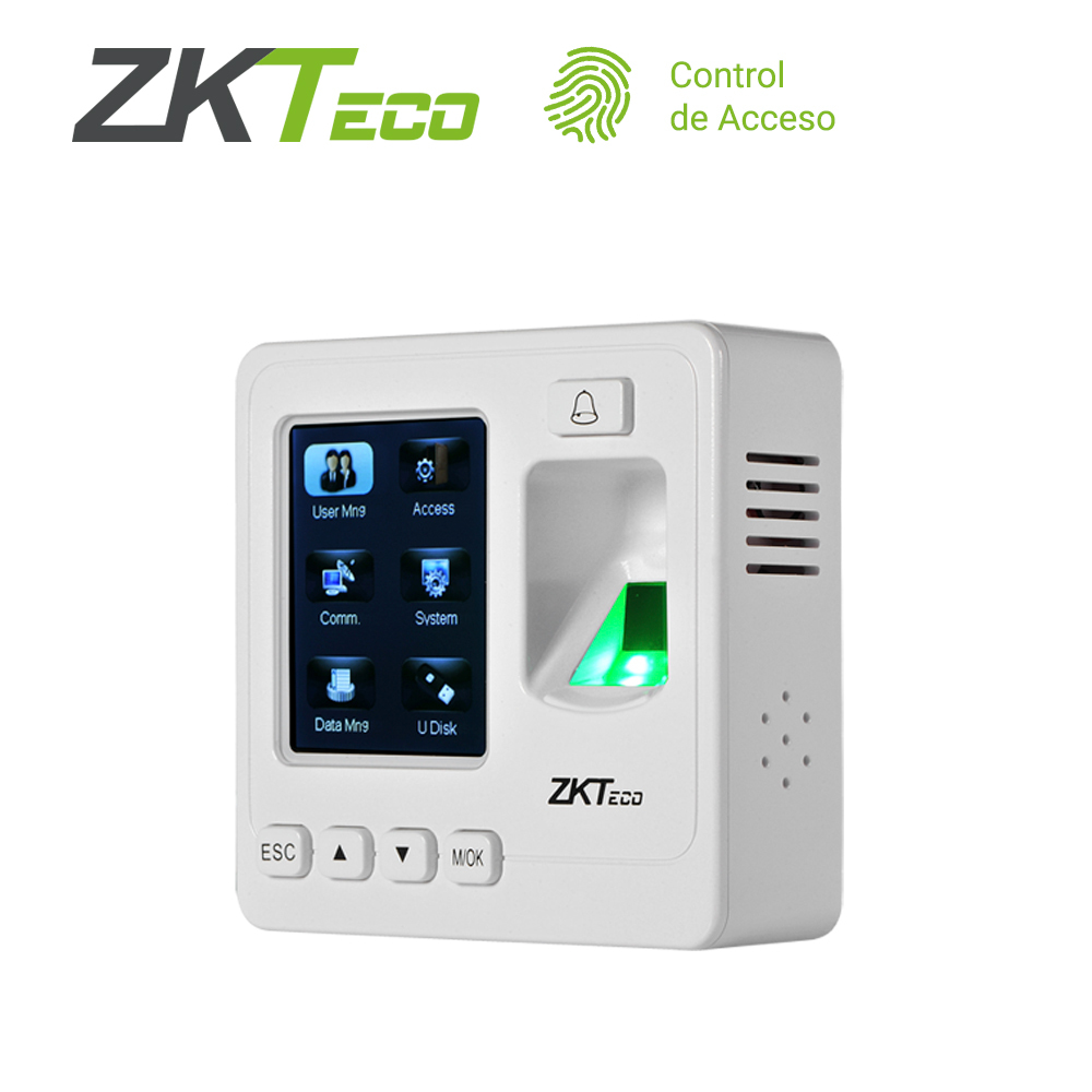 Control de Acceso Basico y Asistencia Zkteco SF100/ID Biometrico de 1500HUELLAS/5000TARJETAS125KHZ/80,000REGISTROS