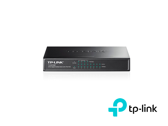 Switch PoE NO-ADMINISTRABLE TP-LINK TL-SG1008P / 8 Puertos Gigabit 10/100/1,000MBPS / 4 Puertos PoE 802.3AF 55W / USO