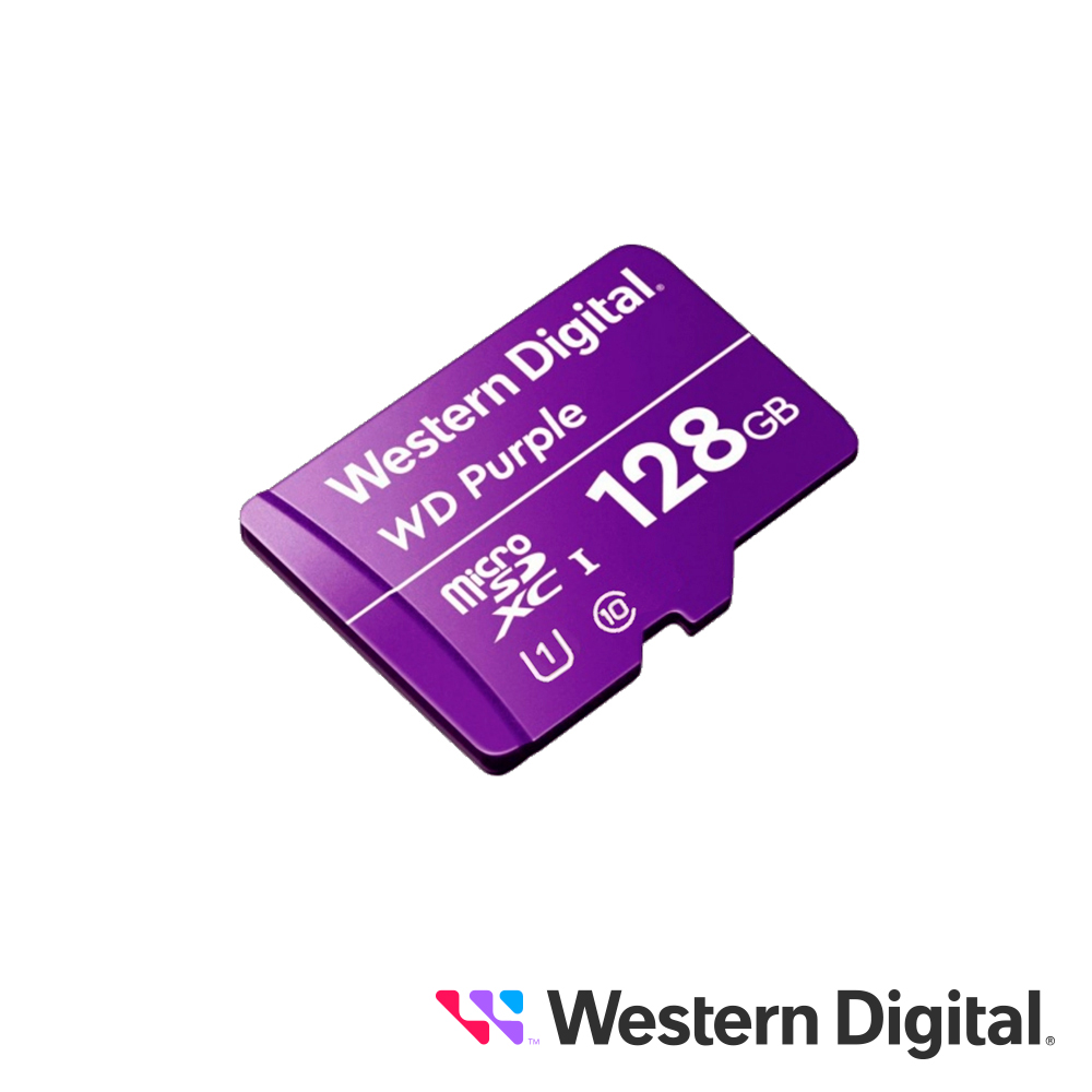 Tarjeta Memoria Micro SD XC WD Purple 128GB WDD0128G1P0C / Optimizada para Videovigilancia 24/7 / Alta Resistencia