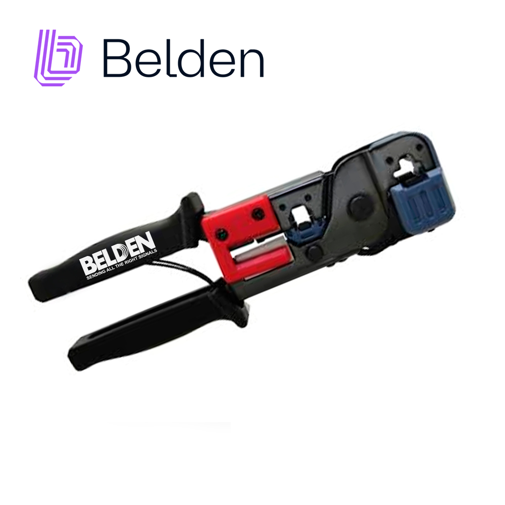Pinza para Terminacion de Conectores Plug RJ45/RJ11 / Belden / CPRJ11-45 / Negro