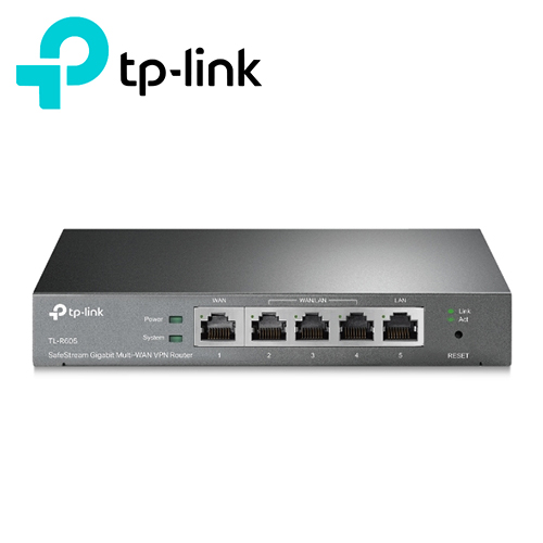 Router VPN TP-LINK ER605 Gestion Centralizada Omada SDN 5 Puertos Gigabit Hasta 3 Puertos WAN VPN Altamente Segura