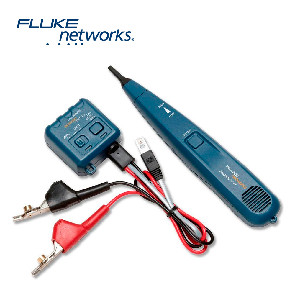 Generador y Sonda Detector de Tonos PRO3000 Fluke Networks 26000900 para Rastreo de Señales Analogicas en Redes NO
