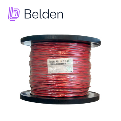 Cable de Seguridad y Sonido Belden 5000UE 0021000 / Interior / Rojo / 2 Conductores / 12 AWG / Multifilar / Forro PVC
