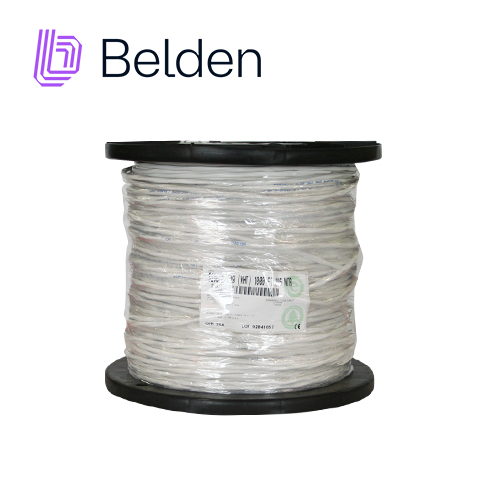 Cable de Audio Comercial y Seguridad Belden 5200FE 0091000 / Interior / Blanco / 2 Conductores / 16 AWG / Multifilar