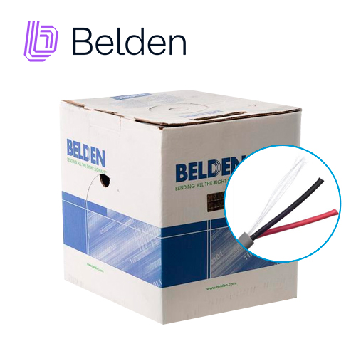 Cable de Seguridad y Sonido Belden 5300UE 008U1000 / Interior / Gris / 2 Conductores / 18 AWG / Multifilar / Forro PVC