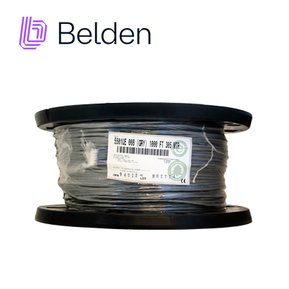 Cable de Audio Comercial y Seguridad Belden 5501UE 0081000 / Interior / Gris / 3 Conductores / 22 AWG / Multifilar