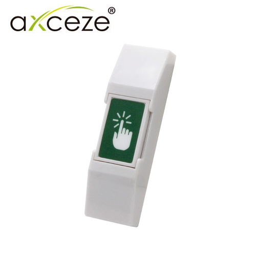 Botón Liberador Axceze AX-B20 Tipo Push Fabricado en Plástico Montaje en Pared Medidas 76 X 23 X 14MM Conexión a 2