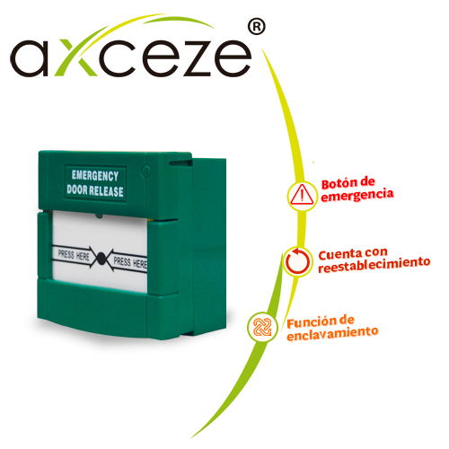 Botón de Emergencia con Restablecimiento por Medio de Llave Modelo AX-CPOINT de Axceze