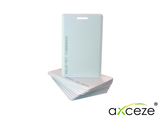 Tarjeta de Proximidad Gruesa AX-ID2 Paquete 10 Piezas Frecuencia de 125KHZ 26 Bits Tipo Clamshell con Perforacion y
