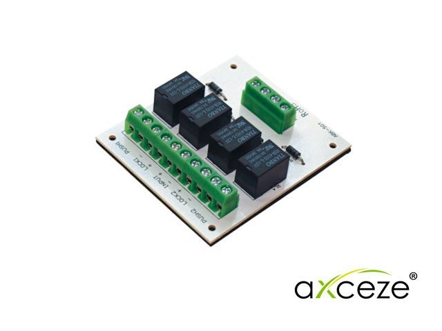 Placa de Relevadores para Esclusamiento AX-INTERLOCK32 Permite Conectar UN PAR de Puertas en Esclusa Acepta Pulsos