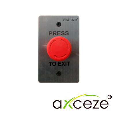 Botón de Paro o Emergencia Axceze AX-L60 Color Rojo Botón Push con Enclave Forma Hongo para USO Rudo Cuenta con los