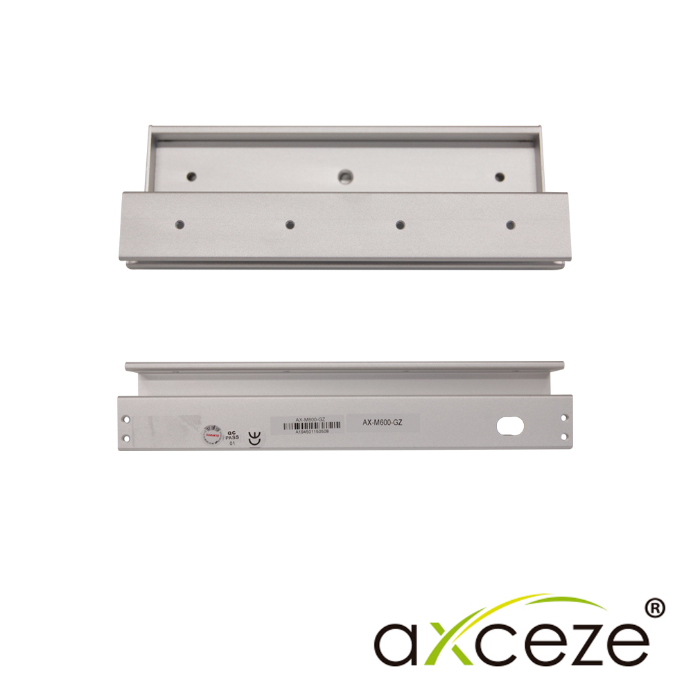 Bracket Tipo GZ Axceze AX-M620-GZ para Puerta y Marco de Cristal Compatible con la Serie de Electroimanes M620