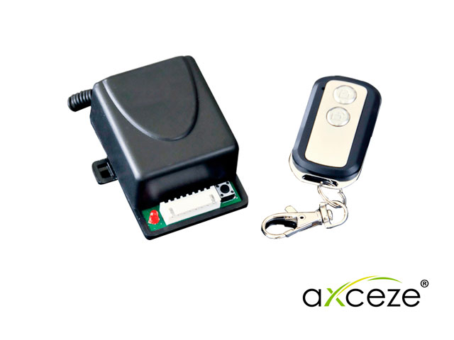 Receptor Inalámbrico con Control Remoto Axceze AX-REC10 433.92MHZ Soporta Hasta 29 Controles