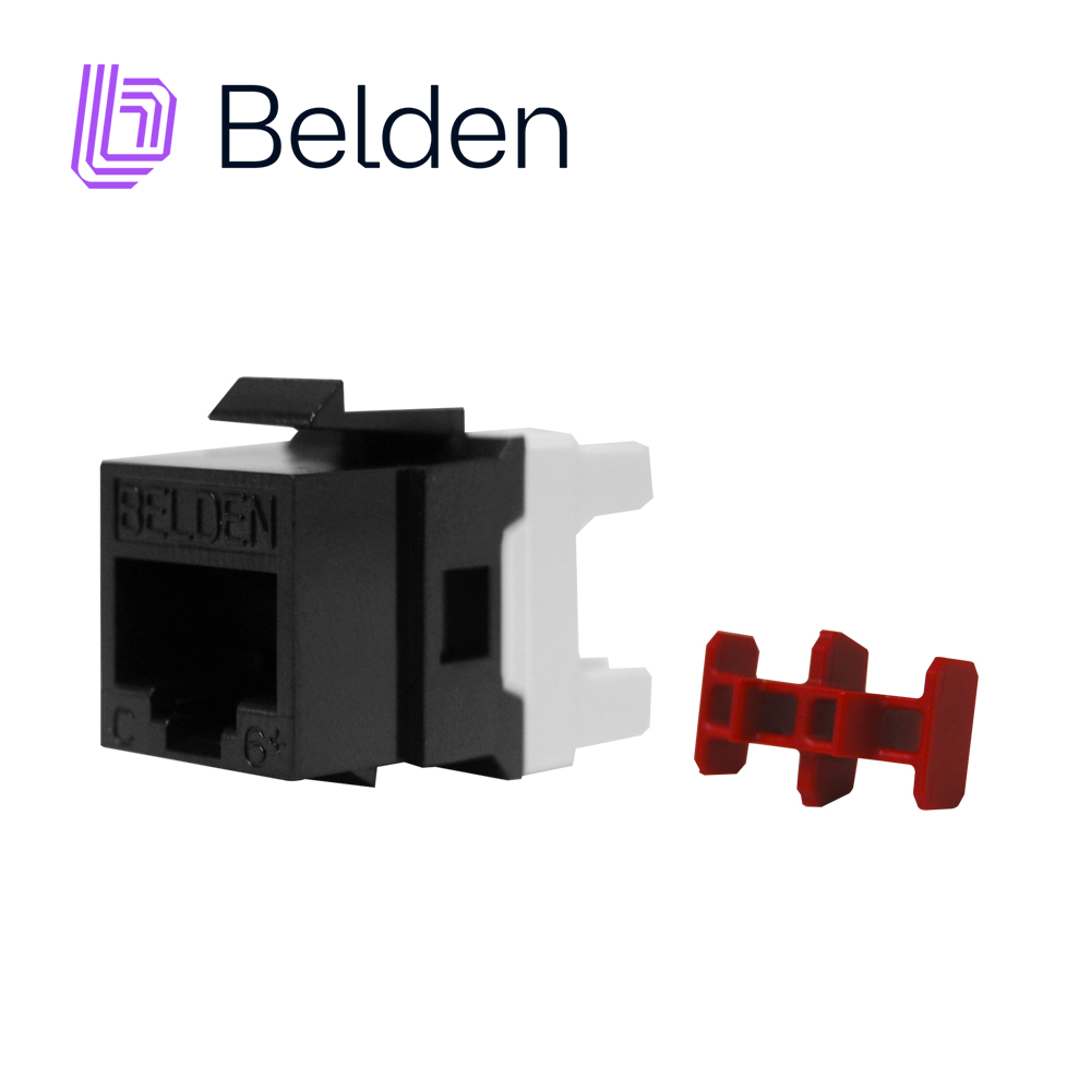 Conector Modular Jack CAT6+ RJ45 Belden AX101321 / Keyconnect / Interior / Negro / Pieza