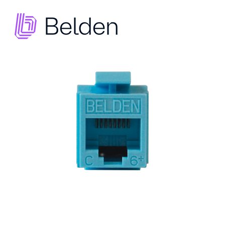 Conector Modular Jack CAT6+ RJ45 Belden AX101326 / Keyconnect / Interior / Azul / Pieza
