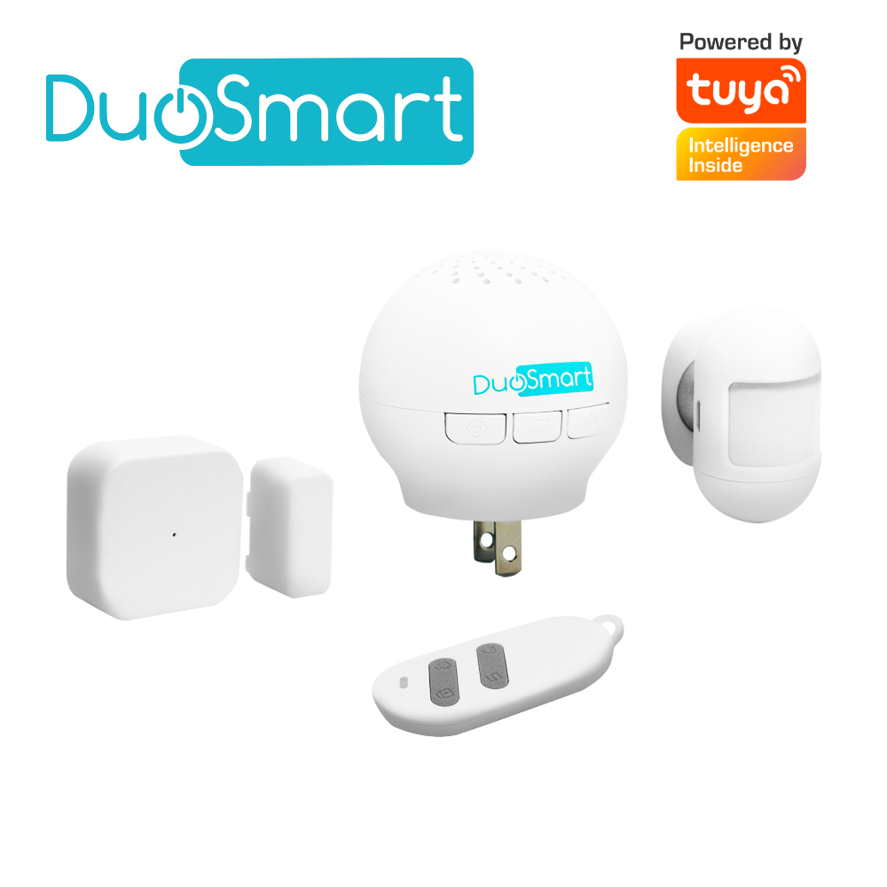 KIT Alarma Inalámbrica Duosmart C20 Comunicación Dual WiFi 2.4 GHz RF 433.92 Incluye 1 Panel 1 PIR 1 Magneto 1 Llavero