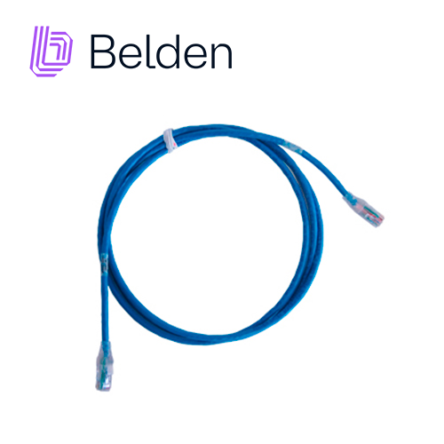 Patch Cord UTP CAT6+ Belden C601106007 / Interior / Azul / 4 Pares / 24 AWG / Forro PVC / CMR / 7 Pies 2.1 Metros