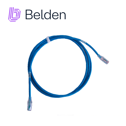 Patch Cord UTP CAT6A Belden CA21106007 / Interior / Azul / 4 Pares / 24 AWG / Forro PVC / CMR / 7 Pies 2.1 Metros