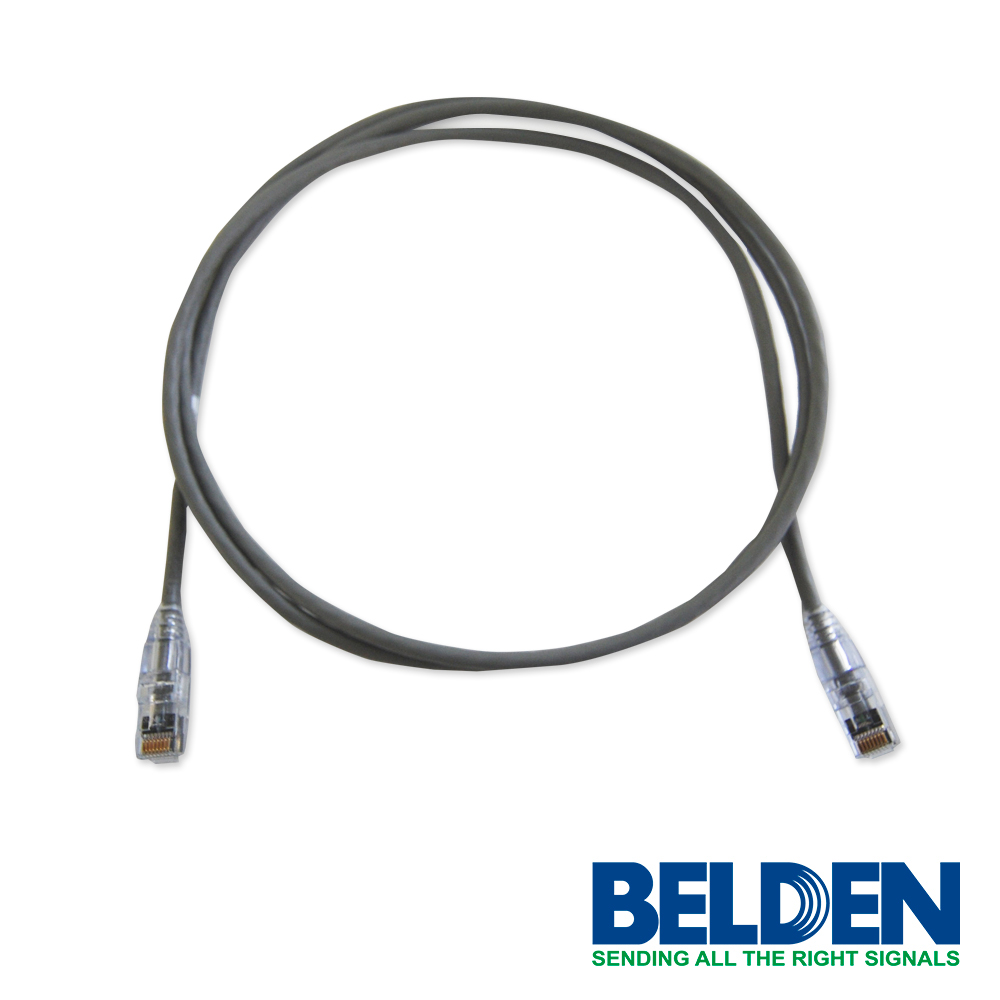 Patch Cord Diametro Reducido UTP CAT6A Belden CAD1108005 / Interior / Gris / 4 Pares / 28 AWG / Forro PVC / CMR / 5